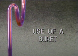 Use of a Buret