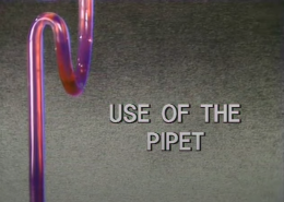 Use of a Pipet