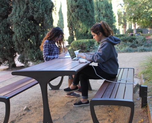 Newly renovated outdoor study spaces at UCLA