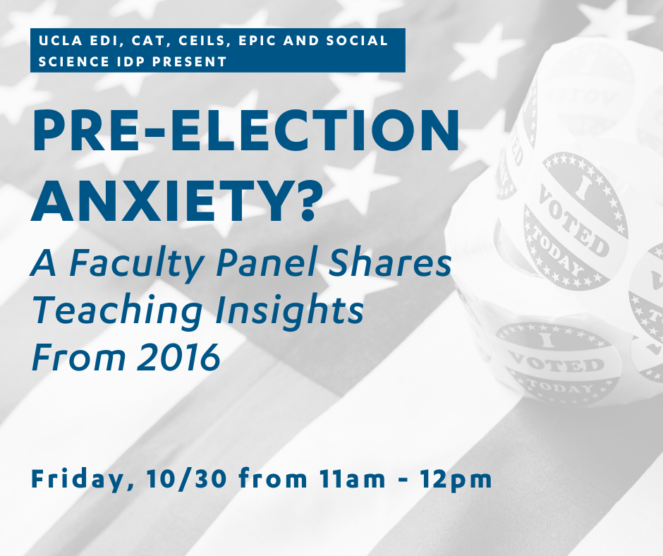 Pre-Election Panel for Faculty Flyer